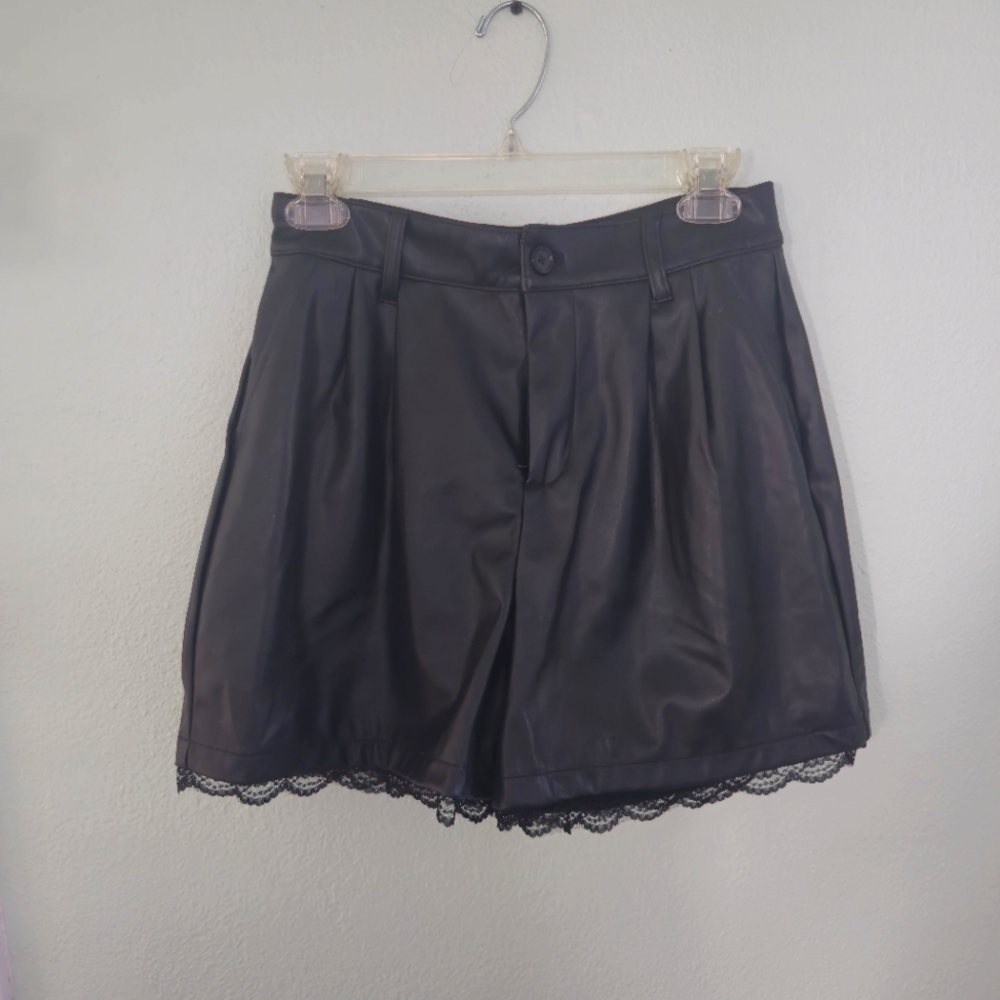 Faux Leather Shorts